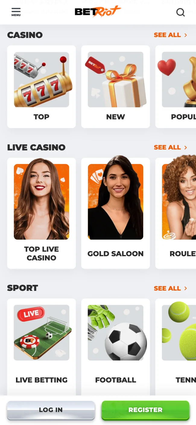 L'application Betriot Casino